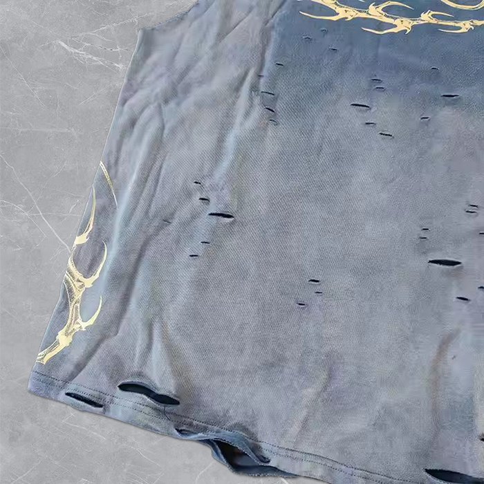hongfeng offers custom printed tank tops with high-quality heavyweight cotton and acid wash.